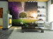Wall Mural Fantasy about Nature - tree on a meadow day and night among stars 59765