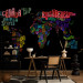 Photo Wallpaper Colorful Journeys - Colorful World Map with Described Continents 60065 additionalThumb 4