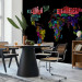 Photo Wallpaper Colorful Journeys - Colorful World Map with Described Continents 60065 additionalThumb 7