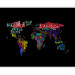 Photo Wallpaper Colorful Journeys - Colorful World Map with Described Continents 60065 additionalThumb 5