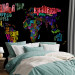 Photo Wallpaper Colorful Journeys - Colorful World Map with Described Continents 60065 additionalThumb 2
