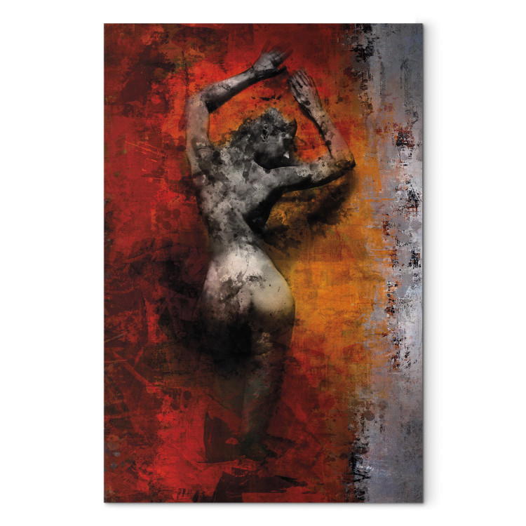 Canvas Sensuality (1-piece) - Gray Sculpture of a Woman in an Erotic Act 93165 additionalImage 7