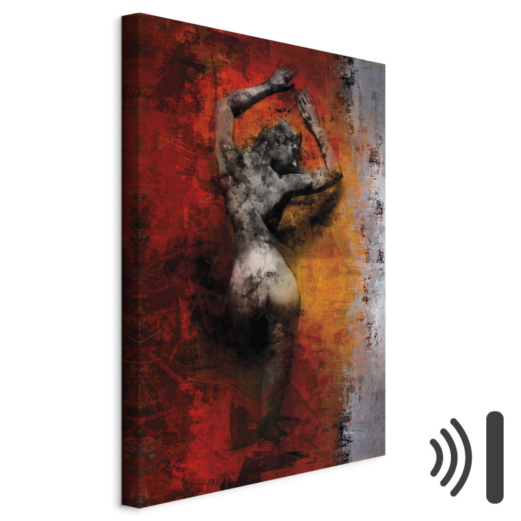 Canvas Sensuality (1-piece) - Gray Sculpture of a Woman in an Erotic Act 93165 additionalImage 8