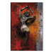 Canvas Sensuality (1-piece) - Gray Sculpture of a Woman in an Erotic Act 93165