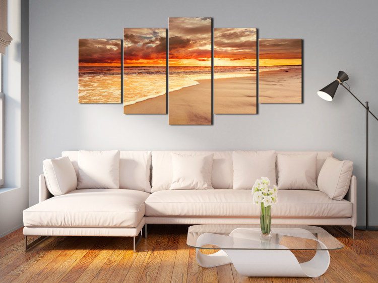 Canvas Art Print Sea: Beautiful Sunset 97965 additionalImage 3