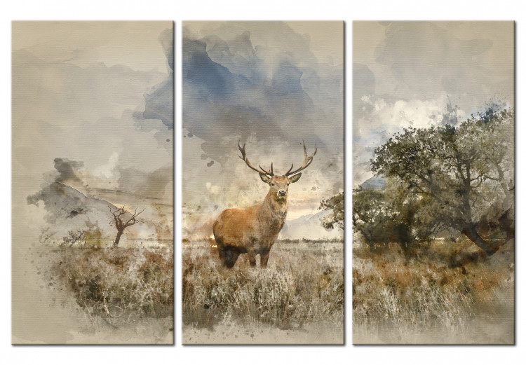 Canvas Art Print Deer in the Field I 105775