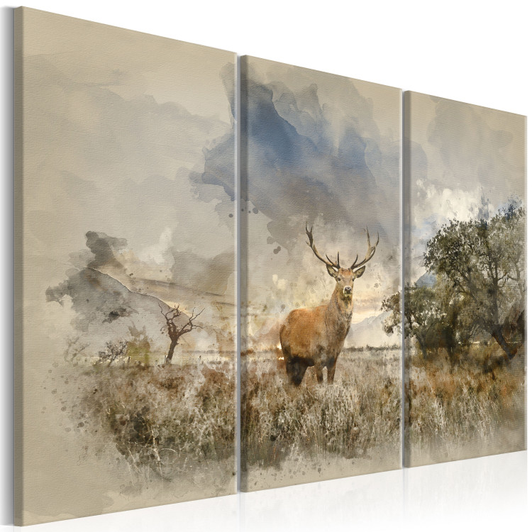 Canvas Art Print Deer in the Field I 105775 additionalImage 2