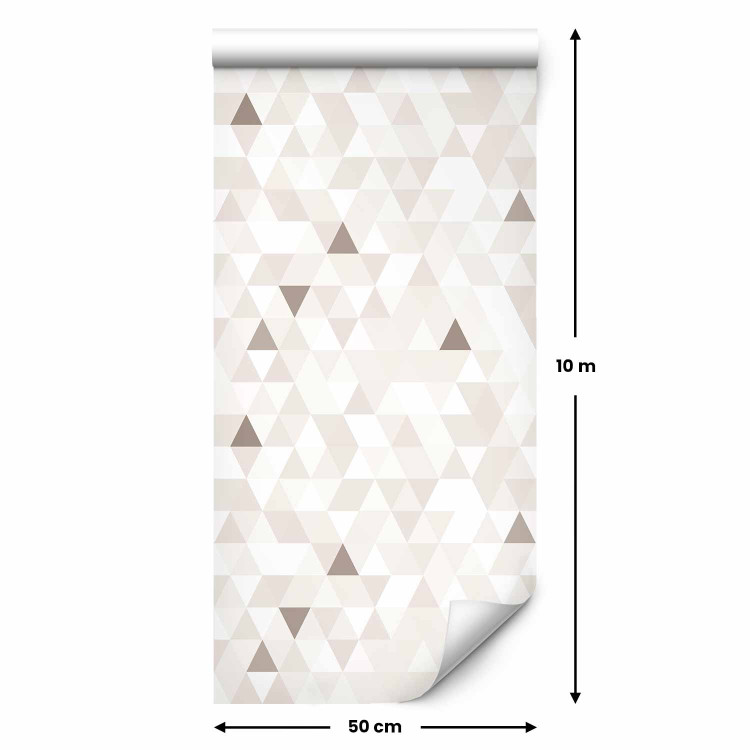 Modern Wallpaper Shimmering Triangles (Beige) 108275 additionalImage 7