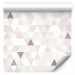 Modern Wallpaper Shimmering Triangles (Beige) 108275 additionalThumb 6