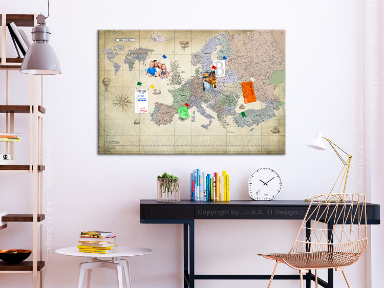 Canvas Print Map of Europe (1 Part) Wide 114075 additionalImage 3