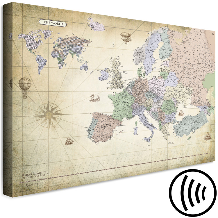 Canvas Print Map of Europe (1 Part) Wide 114075 additionalImage 6