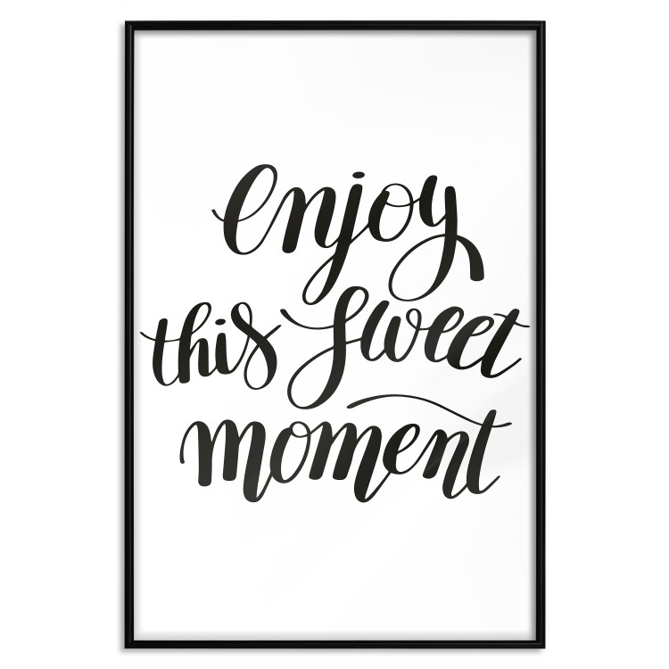 Poster Enjoy This Sweet Moment - black English text on a solid background 114675 additionalImage 17