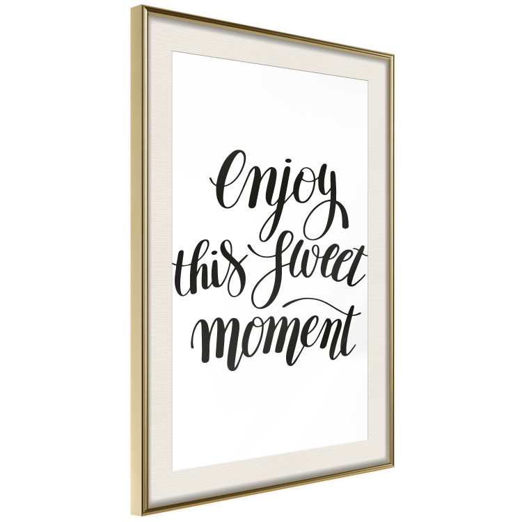 Poster Enjoy This Sweet Moment - black English text on a solid background 114675 additionalImage 2