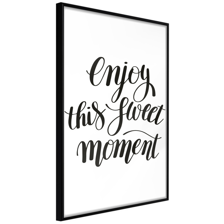Poster Enjoy This Sweet Moment - black English text on a solid background 114675 additionalImage 12
