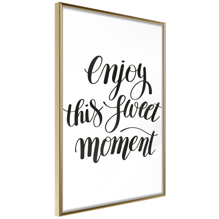 Poster Enjoy This Sweet Moment - black English text on a solid background 114675 additionalImage 14