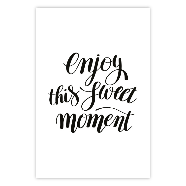 Poster Enjoy This Sweet Moment - black English text on a solid background 114675 additionalImage 20