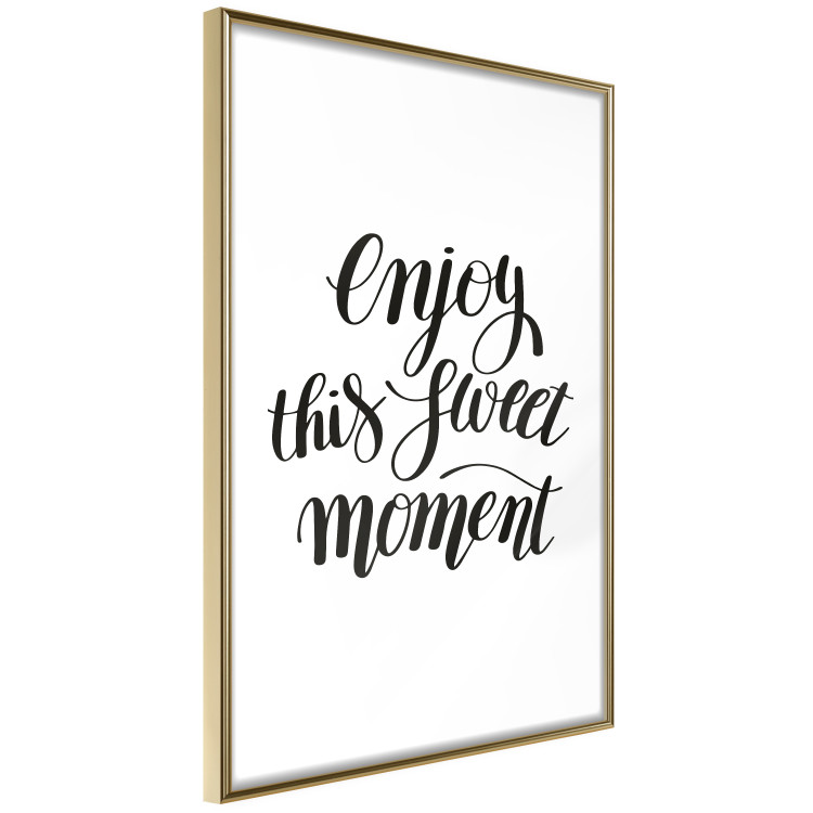 Poster Enjoy This Sweet Moment - black English text on a solid background 114675 additionalImage 6