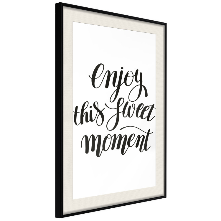 Poster Enjoy This Sweet Moment - black English text on a solid background 114675 additionalImage 3