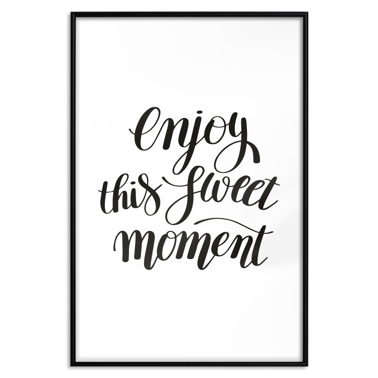 Poster Enjoy This Sweet Moment - black English text on a solid background 114675 additionalImage 16