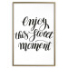 Poster Enjoy This Sweet Moment - black English text on a solid background 114675 additionalThumb 16