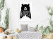 Canvas Wilderness - white lettering in English on a black background in the shape of a bear ideal for a child's room and a teenager 114775 additionalThumb 3