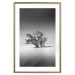 Poster Tree on an island - black and white landscape of a tranquil lake surface 114875 additionalThumb 16