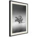 Poster Tree on an island - black and white landscape of a tranquil lake surface 114875 additionalThumb 3