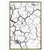 Poster Cracked earth - black and white composition with irregular texture 115075 additionalThumb 16