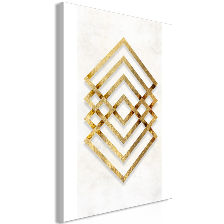 Canvas Print Symmetry of Abstraction (1-part) - Geometric Forms in Gold 117275 additionalImage 2