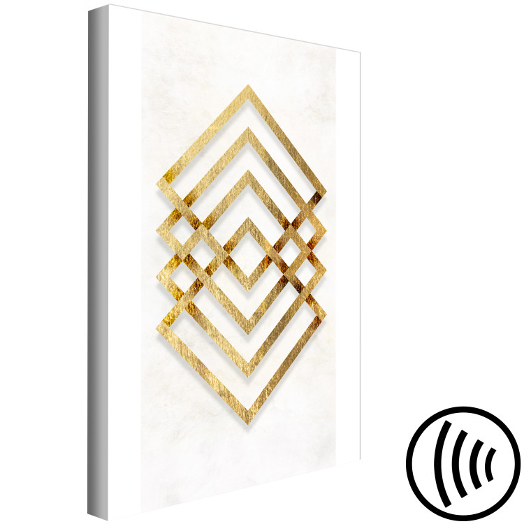 Canvas Print Symmetry of Abstraction (1-part) - Geometric Forms in Gold 117275 additionalImage 6