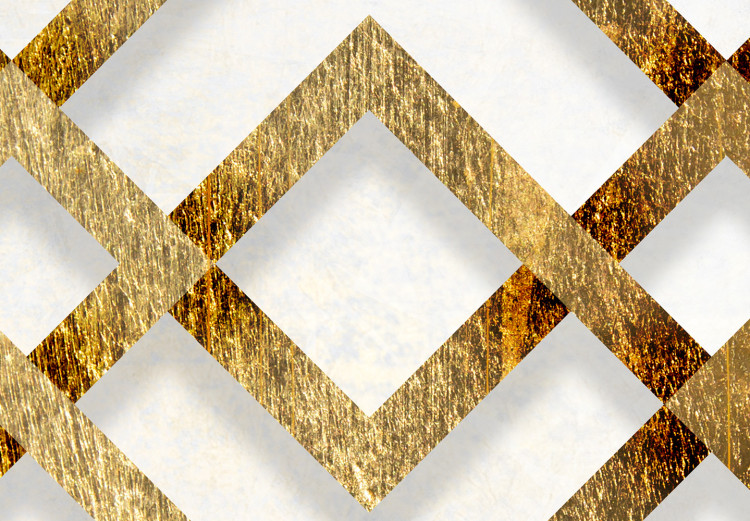 Canvas Print Symmetry of Abstraction (1-part) - Geometric Forms in Gold 117275 additionalImage 5