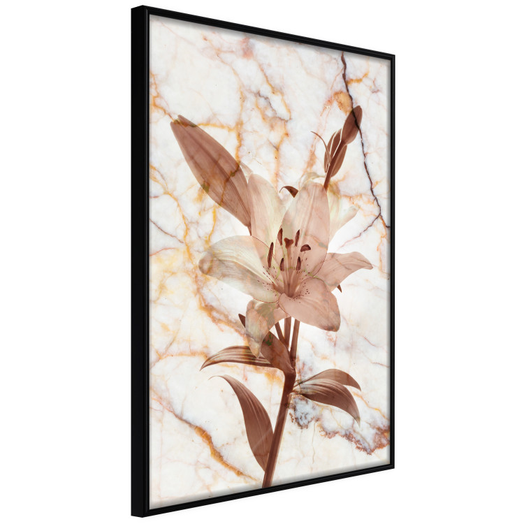Wall Poster Milan Lily - botanical composition with a flower on a marble background 118275 additionalImage 10