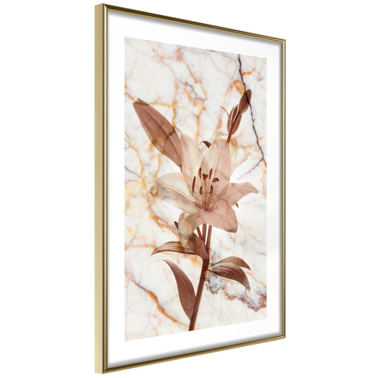 Wall Poster Milan Lily - botanical composition with a flower on a marble background 118275 additionalImage 8