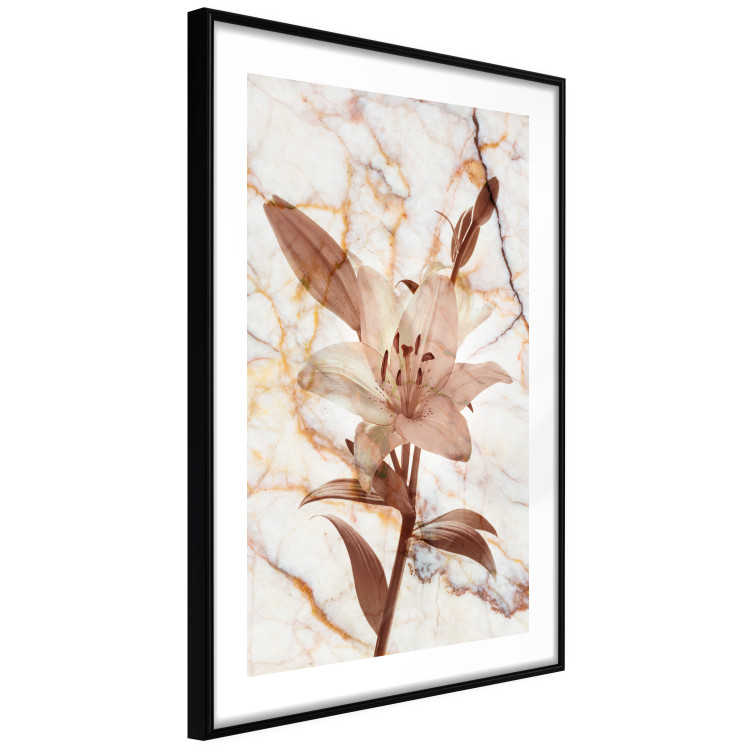 Wall Poster Milan Lily - botanical composition with a flower on a marble background 118275 additionalImage 11