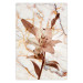 Wall Poster Milan Lily - botanical composition with a flower on a marble background 118275