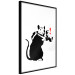 Wall Poster Rat Photographer - black and white Banksy-style graffiti with an animal 118775 additionalThumb 10
