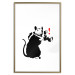 Wall Poster Rat Photographer - black and white Banksy-style graffiti with an animal 118775 additionalThumb 14