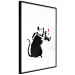 Wall Poster Rat Photographer - black and white Banksy-style graffiti with an animal 118775 additionalThumb 11