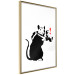 Wall Poster Rat Photographer - black and white Banksy-style graffiti with an animal 118775 additionalThumb 12