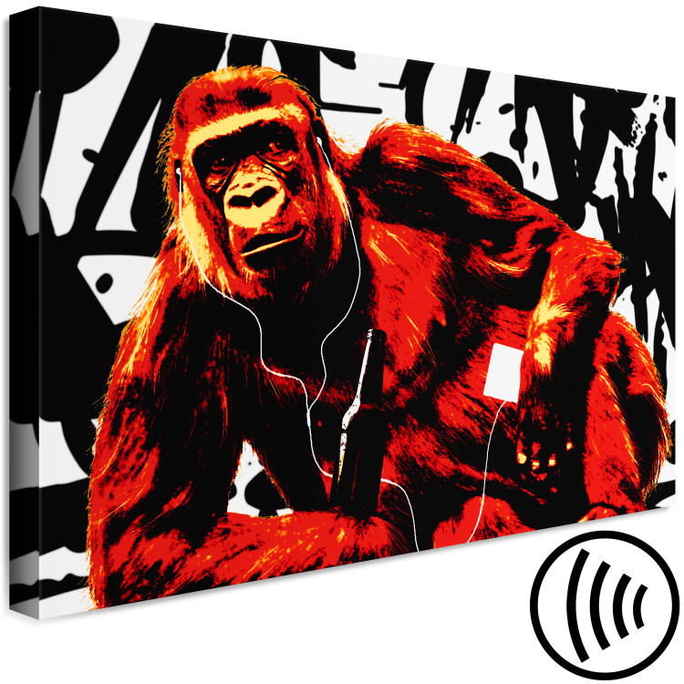 Canvas A moment of relaxation - monkey in the pop art style and graffiti 122375 additionalImage 6