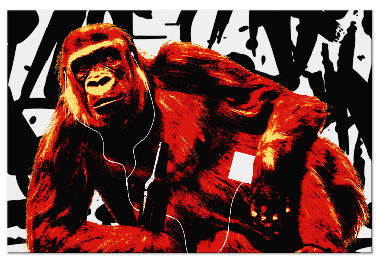 Canvas A moment of relaxation - monkey in the pop art style and graffiti 122375
