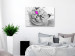 Canvas Print Grey cat with a pink eye - animal theme in grey colours 123375 additionalThumb 3
