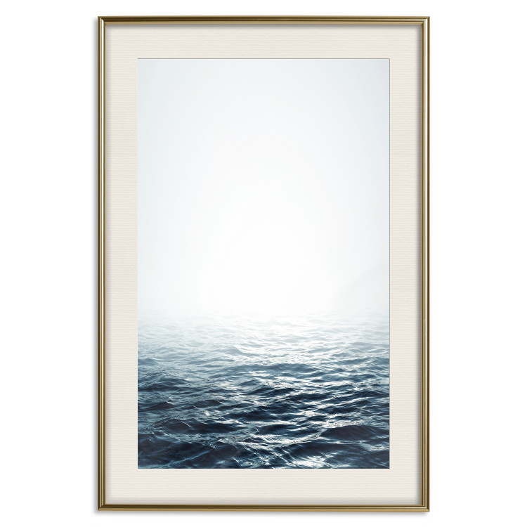 Wall Poster Ocean Water - seascape of waves on sea against white glare 123975 additionalImage 26