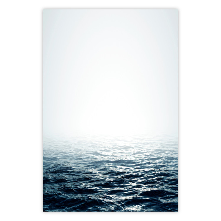 Wall Poster Ocean Water - seascape of waves on sea against white glare 123975