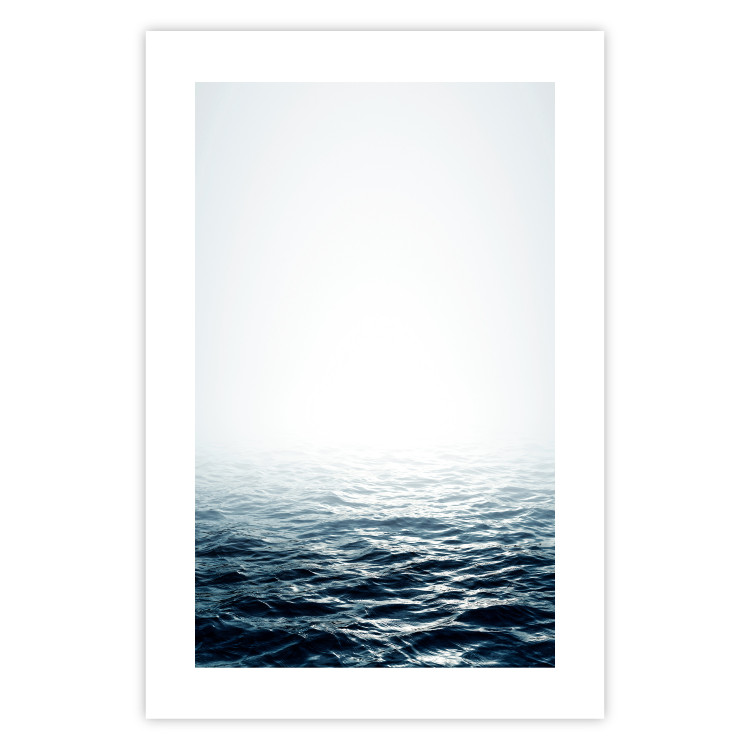 Wall Poster Ocean Water - seascape of waves on sea against white glare 123975 additionalImage 18
