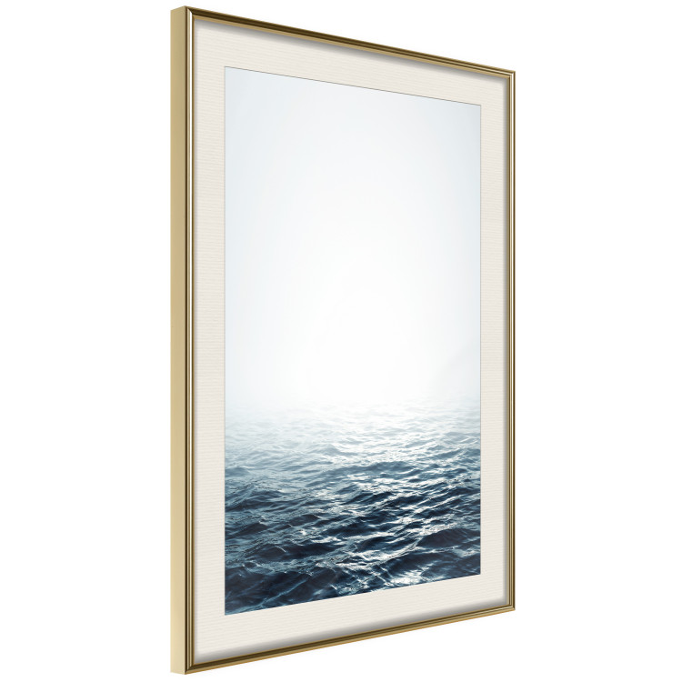 Wall Poster Ocean Water - seascape of waves on sea against white glare 123975 additionalImage 2