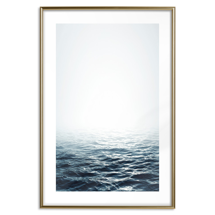 Wall Poster Ocean Water - seascape of waves on sea against white glare 123975 additionalImage 20