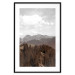 Poster Landscape - valley landscape with dense forest against mountains and cloudy sky 124475 additionalThumb 17