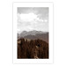 Poster Landscape - valley landscape with dense forest against mountains and cloudy sky 124475 additionalThumb 19