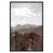 Poster Landscape - valley landscape with dense forest against mountains and cloudy sky 124475 additionalThumb 18